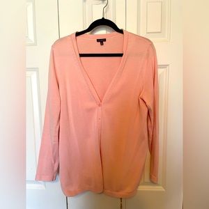 Light pink Talbots cardigan sweater in size medium. Like new condition!!